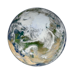 Earth as seen from the North Pole